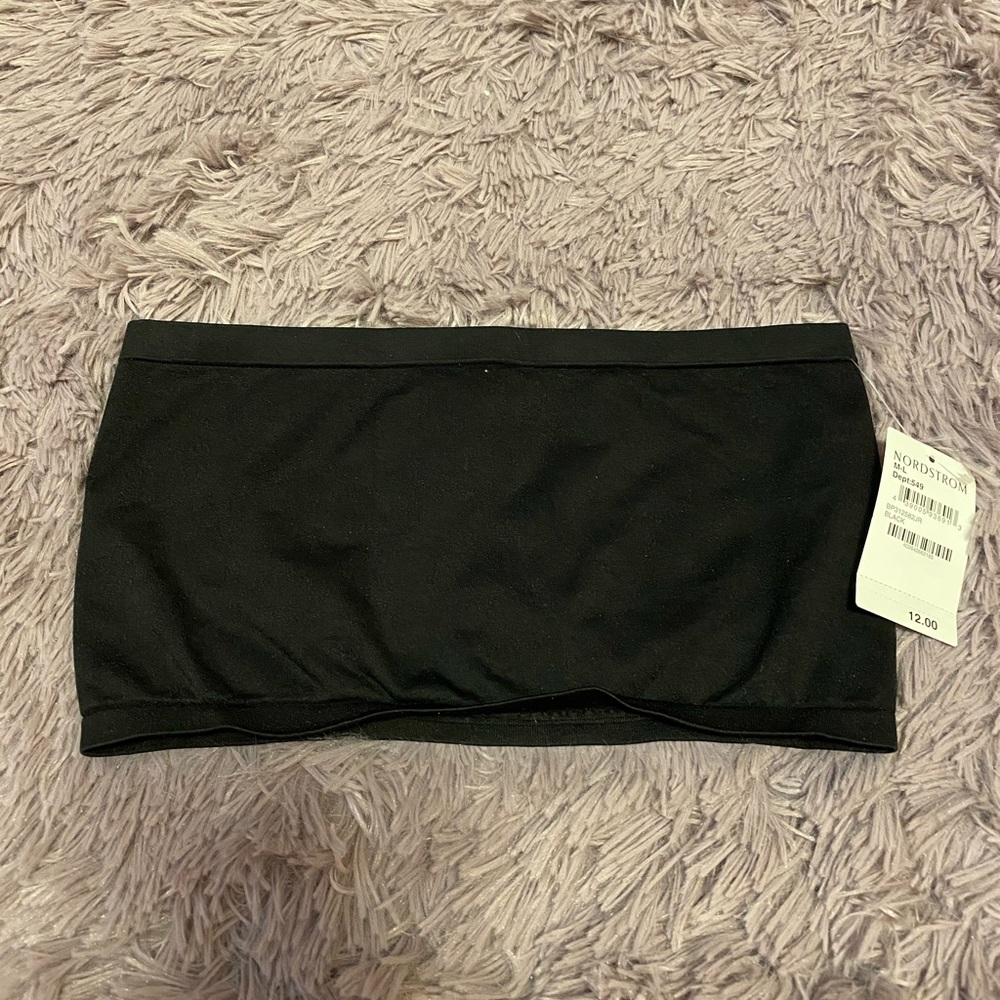 NWT Nordstrom black bandeau bra